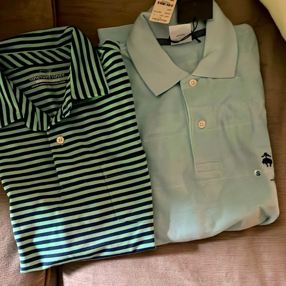 Men’s performance polos - vineyard vines and Brooks brothers